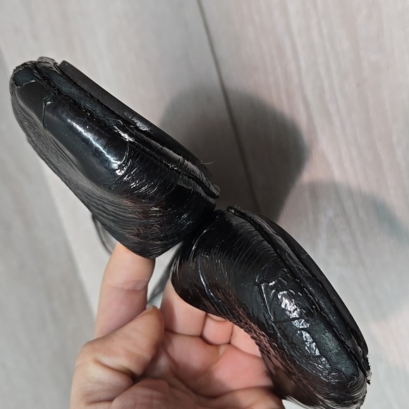 Tory Burch Black Women Logo Gold Loafer Slip On Flats Shoes Sz 8M - Picture 7 of 15